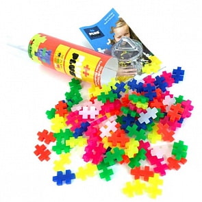 Разноцветный конструктор для создания 3D-моделей – Неон (Plus Plus, 4024)