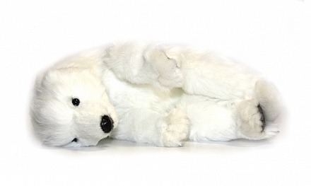 Мягкая игрушка - Белый медвежонок спящий, 30 см 