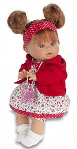 Кукла Кристи в красном, умеет плакать, 30 см. (Antonio Juan Munecas, 1337R)