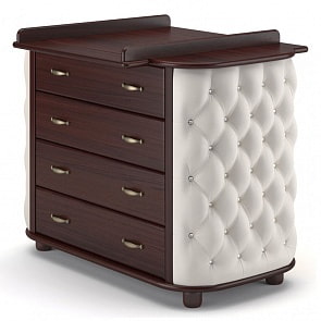 Комод детский Гандылян КО-2015-1 Тиффани Стразы, махагон (Gandylyan, GAN-КО-2015-1_махагон)