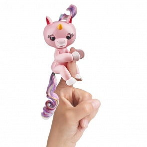 Интерактивный единорог Fingerlings Гемма, розовая, 12 см (WowWee, 3707)