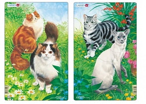 Пазл - Кошки, 10 элементов, 2 варианта (Larsen, H17k)