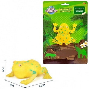 Животные-тянучки из серии Юный натуралист – Лягушка желтая, термопластичная резина (Abtoys, PT-01138пц)