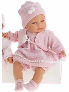 Интерактивная кукла Соня в ярко-розовом, 37 см, плачет (Munecas Antonio, 1443V)