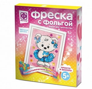 Набор для творчества Фреска с фольгой – Снежинка (Фантазер, 407310)