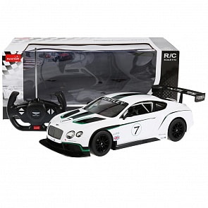 Машина р/у Rastar - Bentley Continental Gt3, масштаб 1:14 со светом, цвет белый (Rastar, 70600-RASTAR) 
