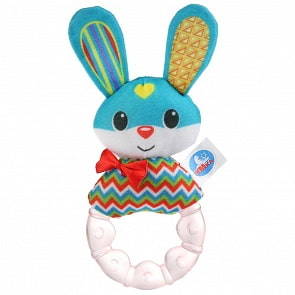 Текстильная игрушка-погремушка с охлаждающим кольцом - Шустрый зайка (Умка, RPG-R4)