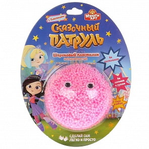 Шариковый пластилин Сказочный патруль с блестками, полусфера 5,5 г на блистере (MultiArt, QIA-BL-SP) (ассортимент)