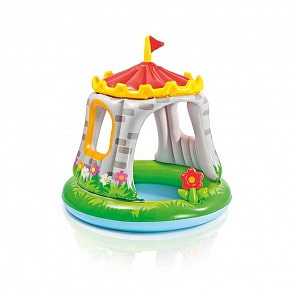 Детский надувной бассейн с навесом - Королевский замок (Intex, с57122)