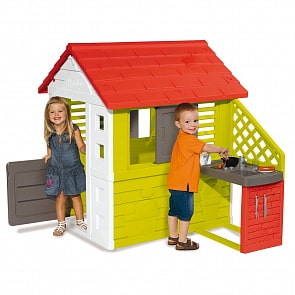 Игровой домик с кухней, красный, размер 145 х 110 х 127 см. (Smoby, 810713) Игровой домик с кухней, красный, размер 145 х 110 х 127 см. (Smoby, 810713)