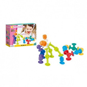 Конструктор мягкий, с присосками, 16 предметов (Junfa Toys, 688-16)