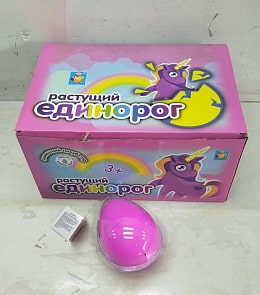 Игрушка из серии Домашний инкубатор - Яйцо с растущим единорогом, 8 х 13 см. (1toy, Т15948)