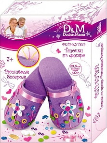 Набор шьем тапочки "Лиловые" 23,5 см. (Docha&Mama, 3233d&m)