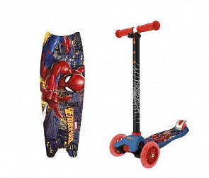 Самокат Marvel Spider-Man управление наклоном, PU колеса со светом (Navigator, Т14755)