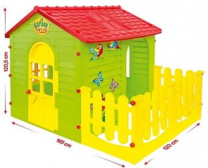 Детский игровой домик с забором (Mochtoys, 10839) Детский игровой домик с забором (Mochtoys, 10839)