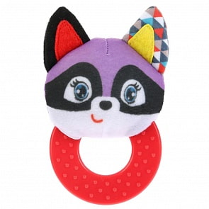 Текстильная игрушка-погремушка с кольцом - Маленький енотик (Умка, RPT-RN3 (375)