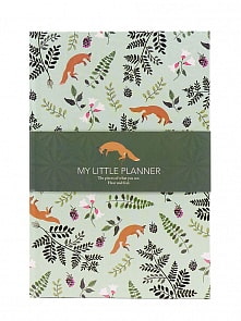 Планер - Лисичка с цветочками, формат А5, зеленый (Михи Михи, MM07192)