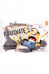 Альбом для рисования из серии Миньоны, формат А4, 40 листов на спирали (Centrum, 83338)