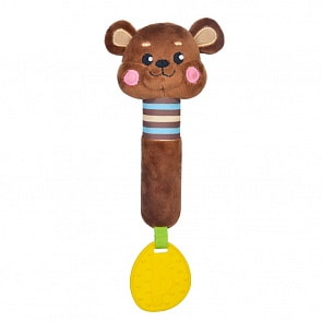 Пищалка с силиконовым прорезывателем - Мишка (Жирафики, 939517)