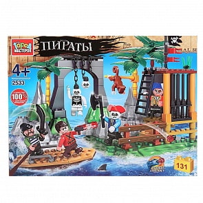 Конструктор Город мастеров – Пираты: форт, с фигурками, 131 деталей (Город мастеров, 2533-AA)