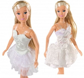 Кукла Штеффи в белом летнем платье, 29 см, 3 вида (Simba, 5730662)