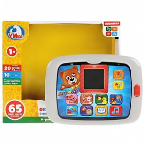 Обучающий планшет – Стихи А. Барто и Народные потешки, 20 стихов и песен, учим цифры, формы, животных, транспорт (Умка, 1503K251-R)