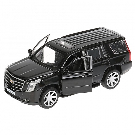 Машина инерционная металлическая - Cadillac Escalade, 12 см, черный, открываются двери 