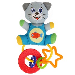 Мягкая развивающая игрушка Котик с погремушками (Умка, RPT-C) - миниатюра