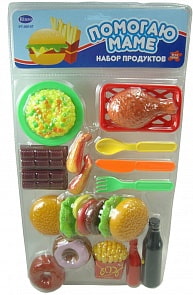 Игровой набор продуктов с посудой на 23 предмета (RINZO, pt-00147)