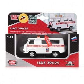 Инерционная машина УАЗ-452 "МЧС. Оперативный штаб", свет, звук (Технопарк, CT-1232WB-Dsim)