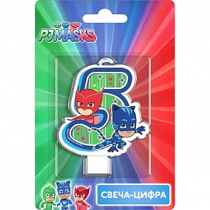 Свеча-цифра №5 - Герои в масках, 8 см (Росмэн, 33037)