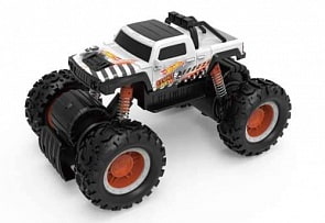 Монстр-трак фрикционный Hot Wheels, с амортизаторами, масштаб 1:16, световой эффект, белый (1TOY, Т14092)