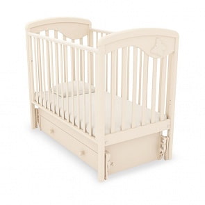 Кровать детская Гандылян К-2002-24м Джулия Бабочка маятник универсальный, слоновая кость (Gandylyan, GAN-К-2002-24м_слоновая кость)