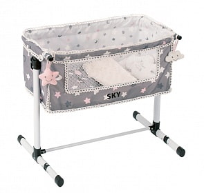 Кроватка для куклы серии Скай, с опускающимся бортиком, 50 см (DeCuevas, 51224)