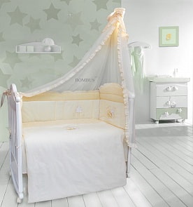 Комплект в кроватку - Светик, 7 предметов, бежевый (Bombus, BOM_1403)
