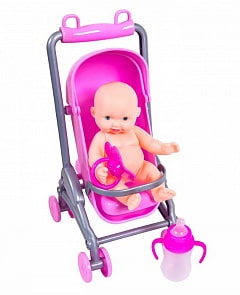 Пупс Мой малыш с коляской и аксессуарами (ABtoys, PT-01096)