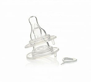 Эластичные силиконовые соски быстрый поток на стандартное горлышко, 2 штуки (Farlin, H-4)