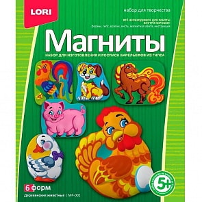 Набор для создания фигурок на магнитах - Деревенские животные (Лори, МР-002)