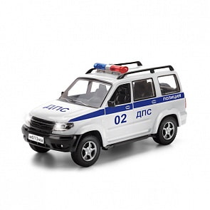 Инерционная машина Внедорожник - Полиция, свет, звук (Технопарк, X600-H11001sim)