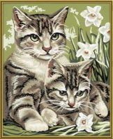 Кошка с котенком, 24*30 см (Schipper, 9240437)