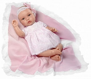 Кукла Лео в розовом платьице, 46 см. (Asi, 183730)