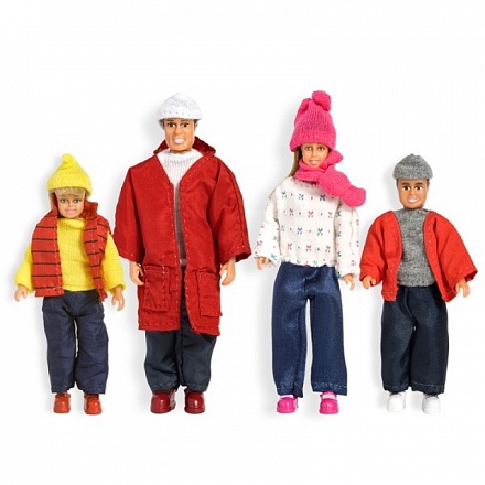 Куклы для домика Смоланд - Cемья зимой 