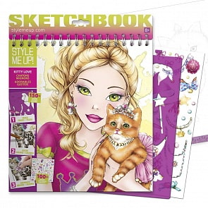 Альбом дизайнера с трафаретами - Милая кошечка (Style Me Up, 1432st)