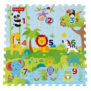 Коврик-пазл из серии Фишер-Прайс развивающий, 9 сегментов (Росмэн, 34966ros)