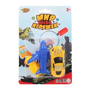 Игровой набор Транспорт: инерционные самолет и машина, фигурка (Наша Игрушка, M7916)