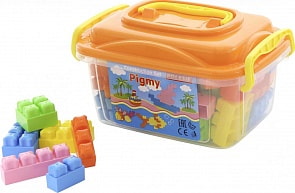 Конструктор Малютка, 60 элементов, в контейнере (Полесье, 56375)