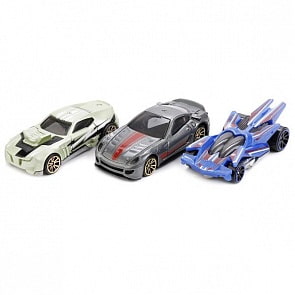 Набор из 3 металлических машин, 7,5 см (Технопарк, 868-3Rsim)