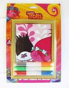 Набор для творчества. Объемная картинка из песка. Тролли (Centrum, 87195) 