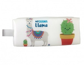 Пенал Лама с Кактусом, матовый белый (Михи Михи, MM06792)