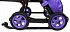 Санки-коляска Snow Galaxy - City-1 - Серый Зайка, цвет фиолетовый, на больших колесах Ева, сумка, варежки  - миниатюра №6